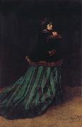 Claude Monet Camille or The Woman with a Green Dress Spain oil painting artist